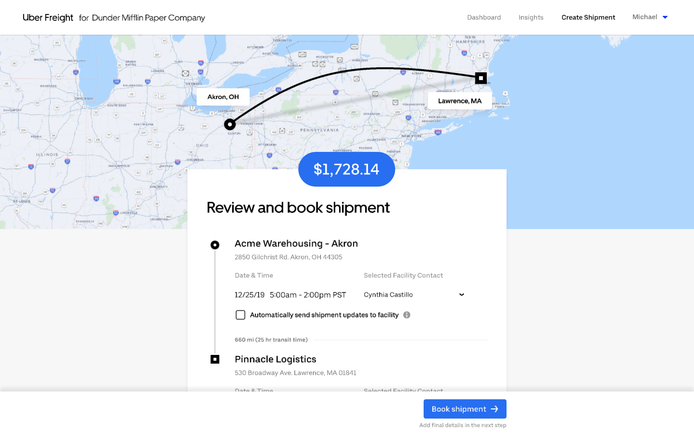 Uber Freight Load Dashboard